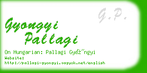 gyongyi pallagi business card